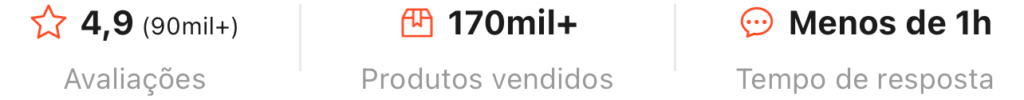Avaliação Vendedor
